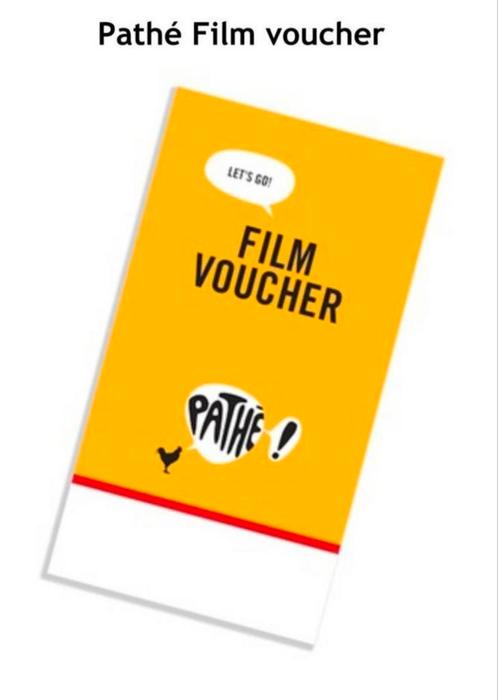 Pathé filmvouchers, Tickets en Kaartjes, Filmkaartjes, Eén persoon, Vrijkaartje alle films