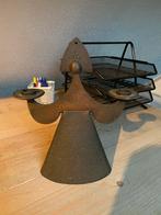 Vintage kandelaar, vrouw met kokoshnik , metaal, Rusland, Ophalen