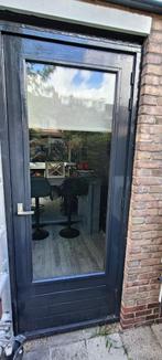 Hardhouten achterdeur., Doe-het-zelf en Verbouw, Deuren en Horren, Ophalen, Gebruikt, 80 tot 100 cm, Buitendeur