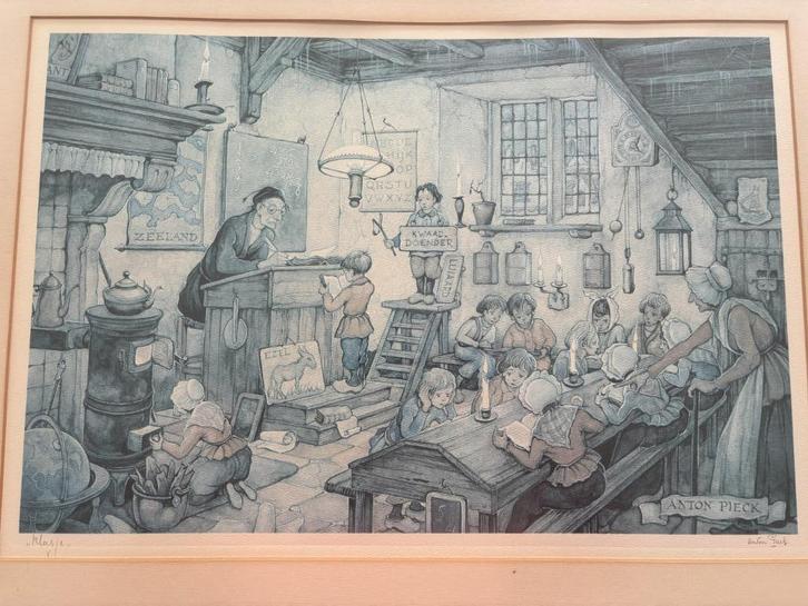 Originele litho Anton Pieck, Antiek en Kunst, Kunst | Litho's en Zeefdrukken, Ophalen