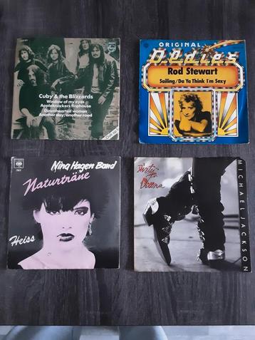 Vinyl Singles Lot - Cuby, Rod Stewart, Nina Hagen, MJ beschikbaar voor biedingen