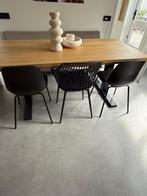 Eetkamerstoelen zwart 3 (of 4) stuks, Huis en Inrichting, Stoelen, Ophalen, Kunststof, Zwart, Zo goed als nieuw