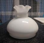 Zgan melkwit lampenkap voor olie of schippers lamp, Ophalen of Verzenden, Zo goed als nieuw, Rond, Minder dan 25 cm