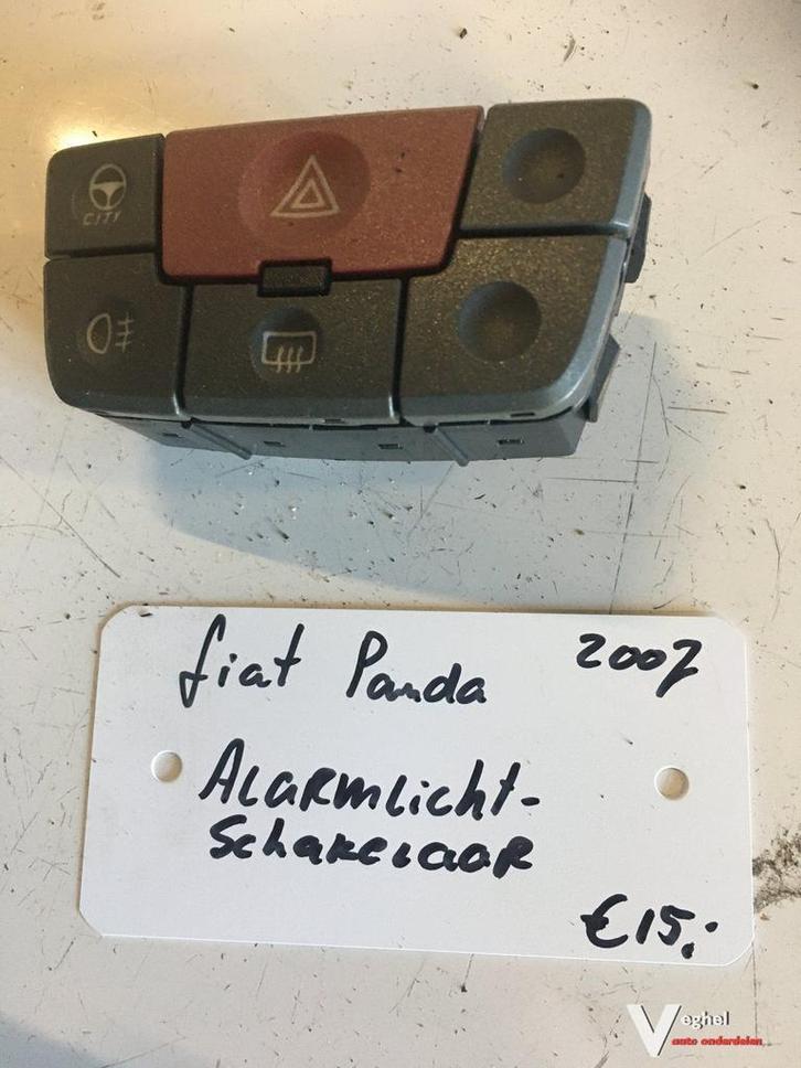 Fiat Panda 1.2 2007 Alarmlichtschakelaar, Auto-onderdelen, Dashboard en Schakelaars, Gebruikt, Ophalen of Verzenden