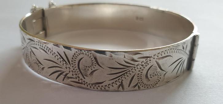 Vintage sterlingzilver armband, Sieraden, Tassen en Uiterlijk, Armbanden, Zo goed als nieuw, Zilver, Zilver, Ophalen of Verzenden