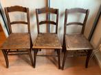 Oude Café Stoelen - Vintage Charme, Ophalen, Gebruikt, Hout, Drie