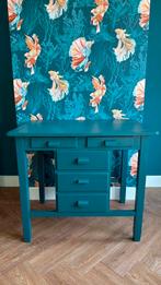 Teal Blue Dressoir - kastje  -bureautje - kamermeubel, Minder dan 75 cm, Zo goed als nieuw, Minder dan 50 cm, Ophalen