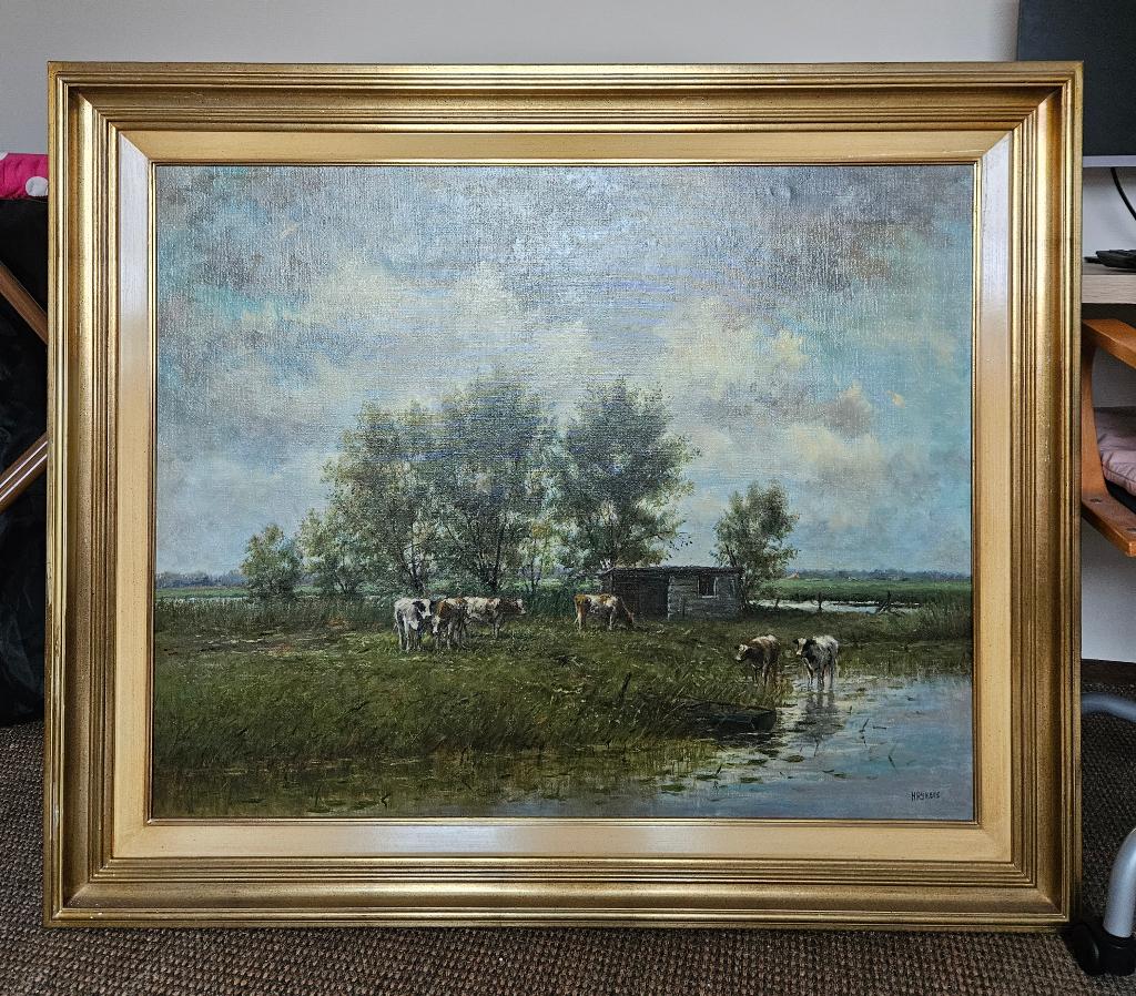 schilderij met koeien, Ophalen