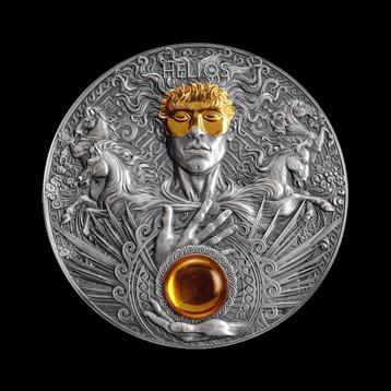 Helios 3 troy ounce zilveren munt  beschikbaar voor biedingen