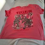 Only tshirt roze met borduursel en tigermotief, Ophalen of Verzenden, Zo goed als nieuw, Roze, Korte mouw