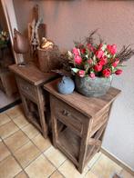 Zware degelijke teakhouten nachtkastjes 45x34x80cm lxbxh, Ophalen, Nieuw, Hout, Minder dan 55 cm