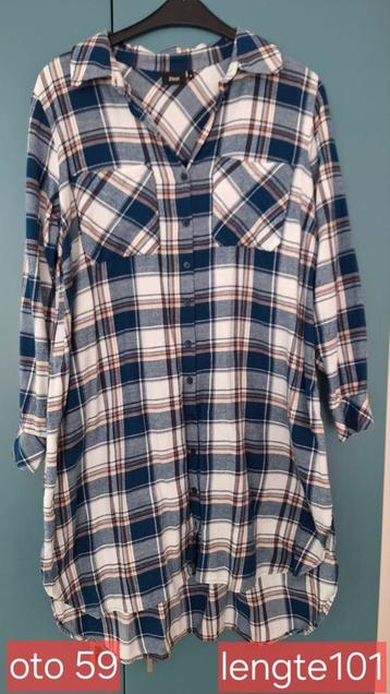 Mooi lang geruite blouse van zizzi maat m beschikbaar voor biedingen