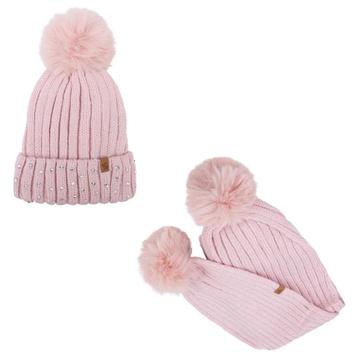 Winter Set Muts & Sjaal Glitter Roze beschikbaar voor biedingen