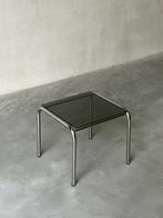 Vintage chroom bijzettafel, Ophalen, Rond, Minder dan 50 cm, 25 tot 50 cm