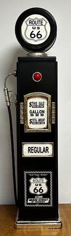 Benzinepomp kast zwart met lamp decoratie woondeco kast