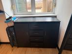 Zwarte ladekast, Ophalen, 50 tot 100 cm, Zo goed als nieuw, 3 of 4 laden