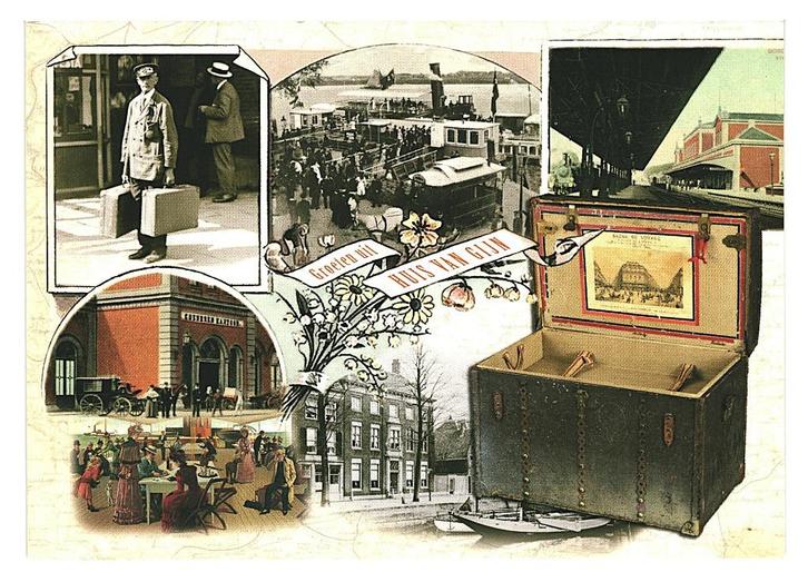 979157 Dordrecht Tentoonstelling Op reis met van Gijn onbesc, Verzamelen, Ansichtkaarten | Nederland, Ongelopen, Zuid-Holland