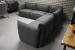 Luxe bank hoekbank VASA Jess Design stof antraciet elementen, Huis en Inrichting, Ophalen, Hoekbank, 75 tot 100 cm, Zo goed als nieuw