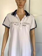 J318 HV Society maat 36/38=S/M polo-jurk jurkje wit/d-blauw, Kleding | Dames, Blauw, HV Society, Ophalen of Verzenden, Zo goed als nieuw