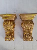 Consoles oud goud kleurig muurconsoles., Antiek en Kunst, Ophalen of Verzenden
