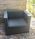 Tuinstoel Comfortabel  Wicker plus kussens, Ophalen of Verzenden, Zo goed als nieuw, Wicker, 2 zitplaatsen
