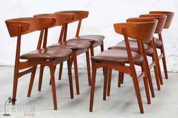 Sibast Plywood Eetkamerstoelen Vintage Deens Design Jaren beschikbaar voor biedingen