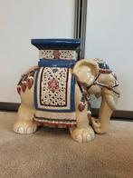 Aziatische olifant plantentafel/kruk, Antiek en Kunst, Kunst | Beelden en Houtsnijwerken, Ophalen of Verzenden