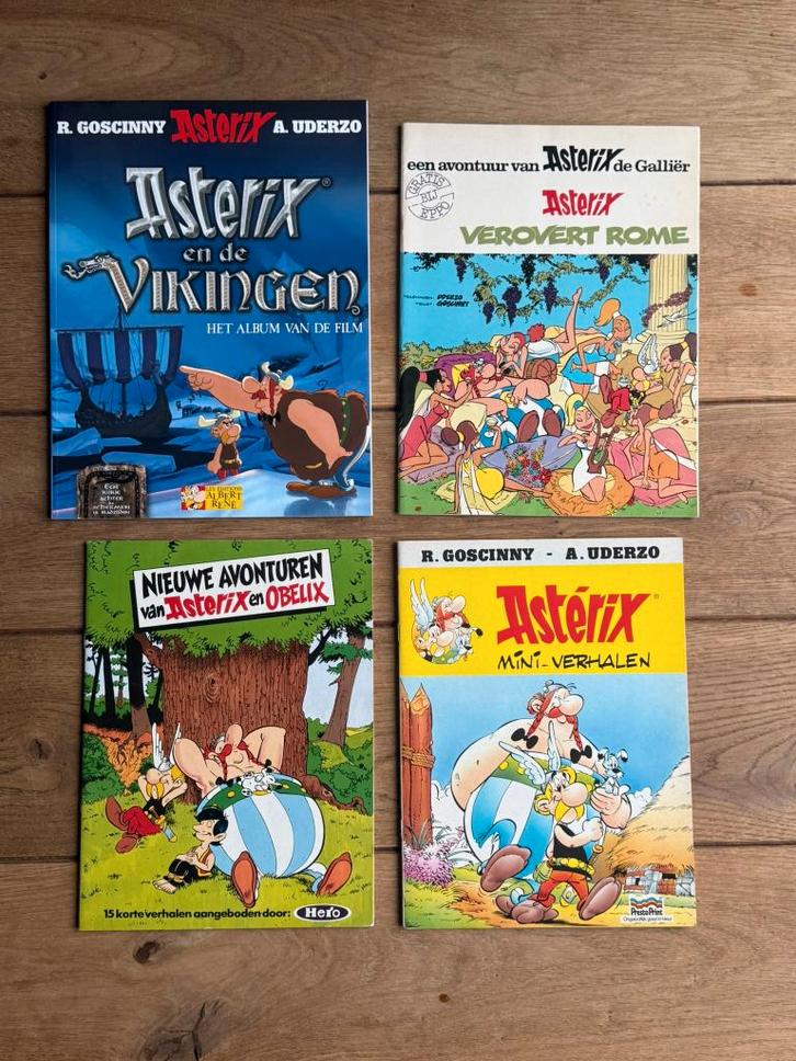 4 Asterix speciale uitgave, Boeken, Stripboeken, Gelezen, Meerdere stripboeken, Ophalen of Verzenden