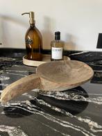 Oud houten hout schaal met handvat bak plateau brocante, Antiek en Kunst, Ophalen of Verzenden