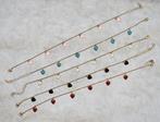 Enkelbandje met gekleurde hartjes, stainless steel, Overige materialen, Nieuw, Ophalen of Verzenden, Info@lajefa-sieraden.nl