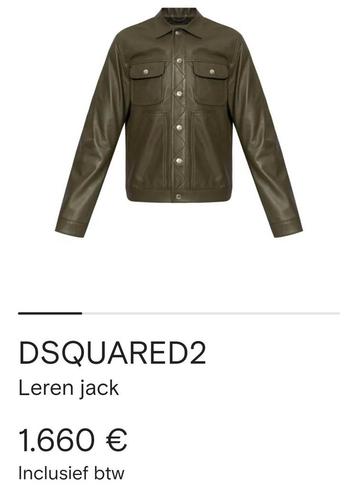 Dsquared2 leren jacket origineel.  beschikbaar voor biedingen