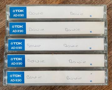 10€….5 X zelfopgenomen cassettebandjes David Bowie TDK ADX beschikbaar voor biedingen