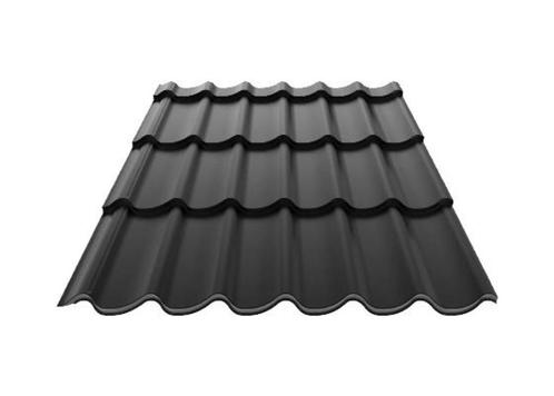 Dakpanplaten mat zwart, Doe-het-zelf en Verbouw, Dakpannen en Dakbedekking, Nieuw, Dakplaat of Dakpanplaat, Metaal, Zwart, 15 m² of meer