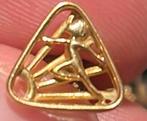 14 karaat oorbel Naturisten symbool, Sieraden, Tassen en Uiterlijk, Oorbellen, Ophalen of Verzenden, Gebruikt, Geel, Goud