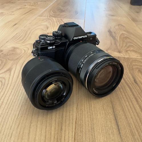 Olympus OM-D E-M10 Mark II + Lumix G 25mm + 14-150mm 5.6, Audio, Tv en Foto, Fotocamera's Digitaal, Zo goed als nieuw, Spiegelreflex