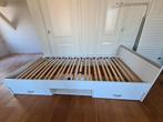 Eenpersoonsbed wit, Huis en Inrichting, Ophalen, Gebruikt, 90 cm, Eenpersoons