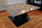 Unieke luxe tafel van graniet  -  160 x 160  -  8 persoons, Ophalen, Gebruikt, 150 tot 200 cm, Vierkant