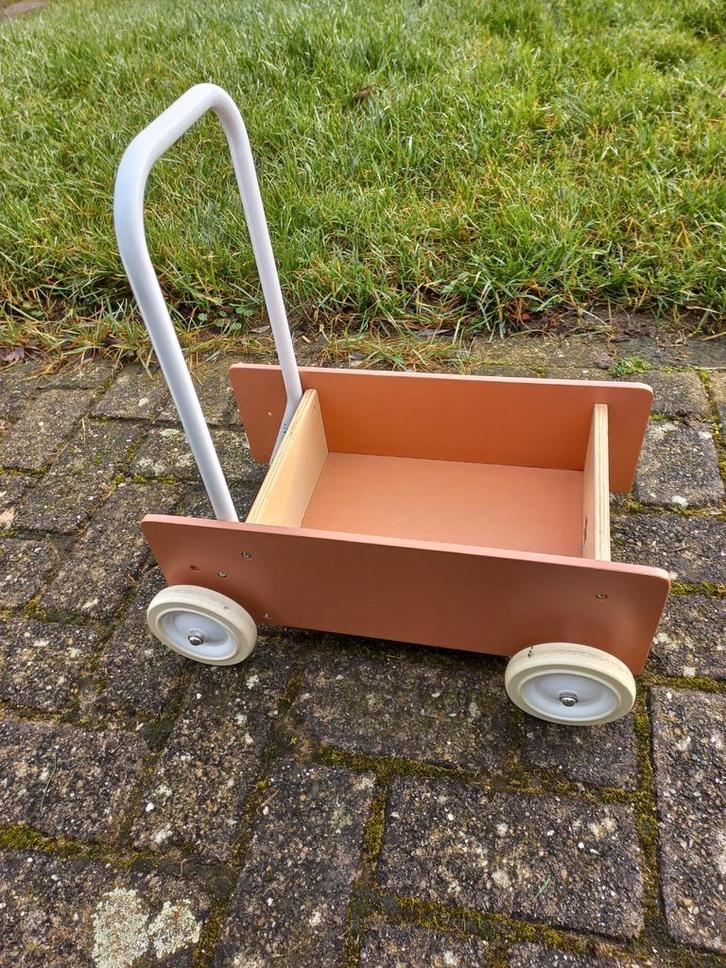 Houten Loopwagen voor Baby's, Kinderen en Baby's, Speelgoed | Buiten | Voertuigen en Loopfietsen, Gebruikt, Duwvoertuig, Ophalen