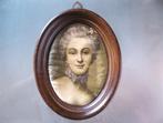Gestileerde portret van jonge dame, zeefdruk op zijde, Ophalen of Verzenden