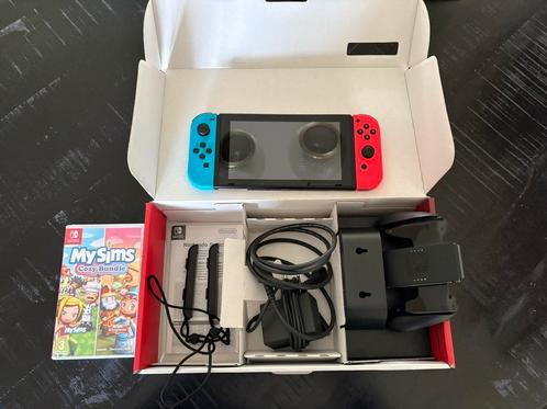 Nintendo Switch incl. 3x spellen in Originele Doos, Spelcomputers en Games, Spelcomputers | Nintendo Switch, Zo goed als nieuw