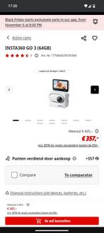 Insta360 GO 3 action camera, Audio, Tv en Foto, Actiecamera's, Ophalen of Verzenden, Nieuw, Overige merken