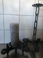 IJzeren kandelaars v antieke Egg. Apart. H: 45 & 10 cm, Ophalen, Overige materialen