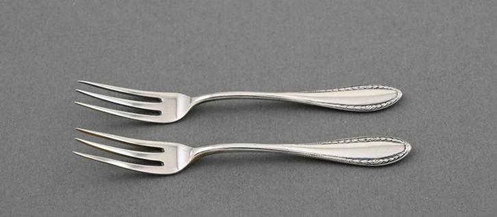 2 kleine 800 zilveren vorkjes, zuur / confituur, Antiek en Kunst, Antiek | Goud en Zilver, Zilver, Verzenden