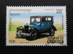 Cambodja - auto - Oldtimer - Ford T 1927 - 250r, Postzegels en Munten, Postzegels | Thematische zegels, Auto's, Ophalen, Gestempeld