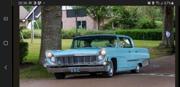 1958 Lincoln Capri (Continental broer), Auto's, Oldtimers, Particulier, Lincoln, Benzine, Sedan, Automaat, Blauw, Overige bekleding
