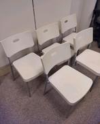 5 (vijf) Ikea Herman stoelen, licht gewicht, stapelbaar, Ophalen, Gebruikt, Wit, Vijf, Zes of meer stoelen