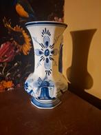 Delfts Blauwe Vaas - Handgeschilderd, Huis en Inrichting, Woonaccessoires | Vazen, Gebruikt, Blauw, Aardewerk of Porselein, Ophalen of Verzenden