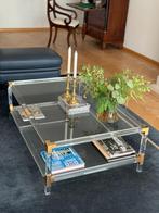 Glazen koffietafel/salontafel, Ophalen, Gebruikt, 100 tot 150 cm, 50 tot 100 cm