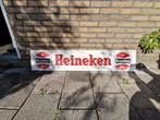 Metalen plaat van Heineken Bier, Verzamelen, Biermerken, Ophalen of Verzenden, Gebruikt, Reclamebord, Plaat of Schild, Heineken
