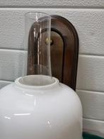 Wandlamp jaren 70 hout en messing, Huis en Inrichting, Lampen | Wandlampen, Ophalen of Verzenden, 'T Olde Gre-j, Info@toldegrej.nl